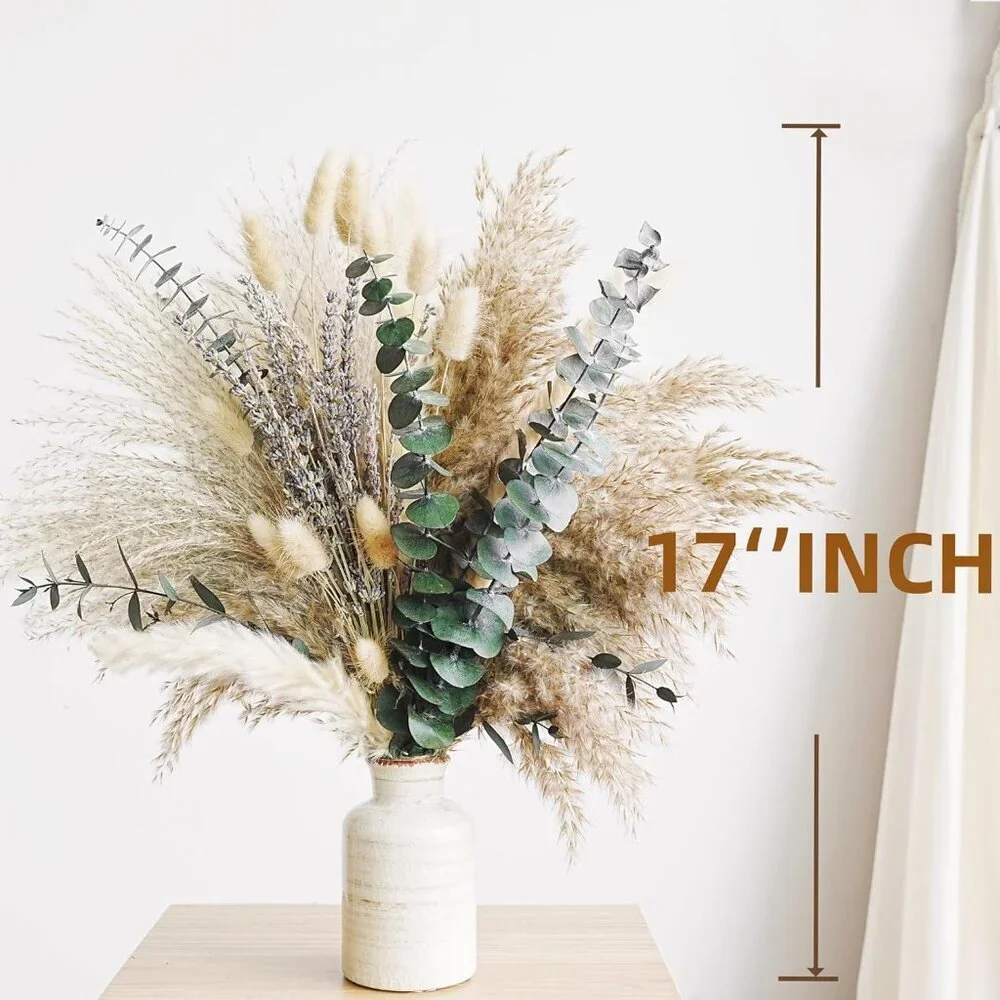 Lavender And Eucalyptus Dried Flower Arrangements For Western Boho Decor